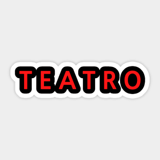 Teatro Simple Modern Design Sticker